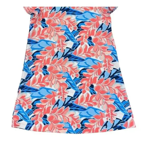 NWT Pappagallo Girls' Pink, Blue &White Floral Flutter Sleeve Dress - L (10/12) - Picture 3 of 10